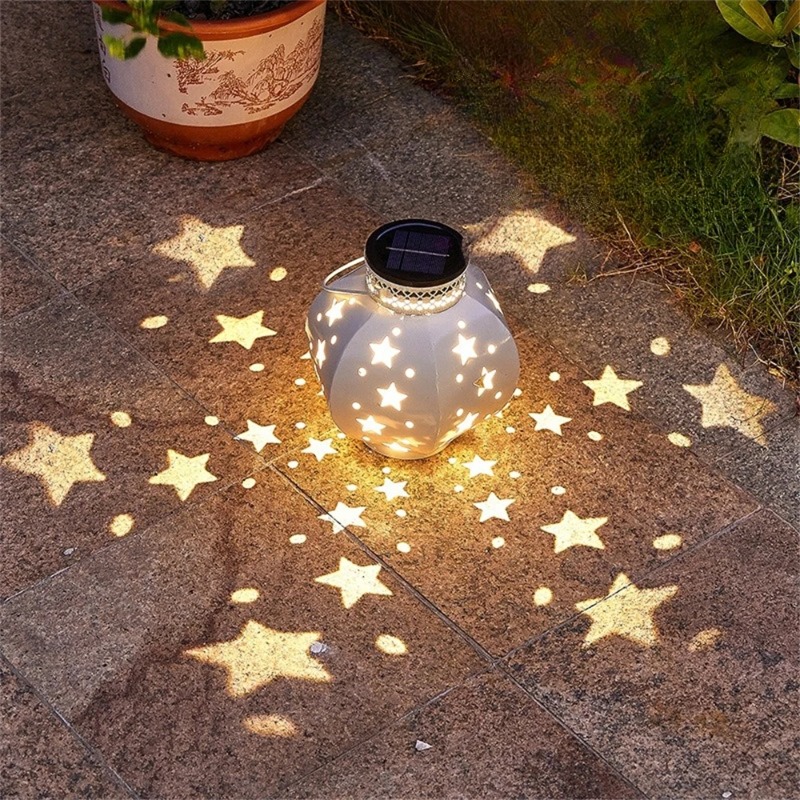 Outdoor Lighting Construction - Garden Star Projector Lamp Hanging Solar