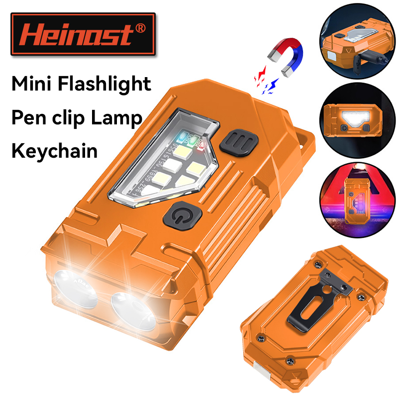 Outdoor Lighting Lumen - Mini Keychain EDC Flashlight Rechargeable Magnetic