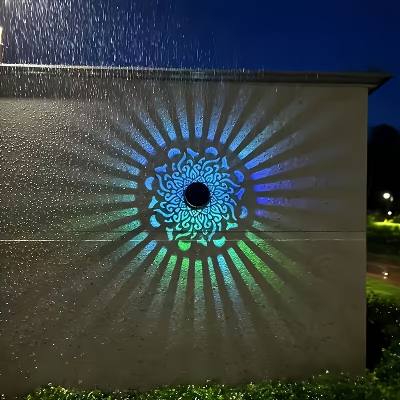 Outdoor Lighting Construction - Solar LED Wall Light Mandala Projection