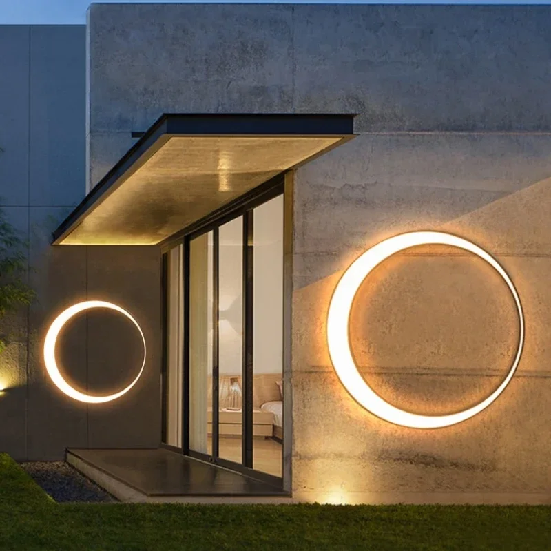 Modern Outdoor Waterproof Moon - đánh giá và giá Outdoor Lighting Wall Mount