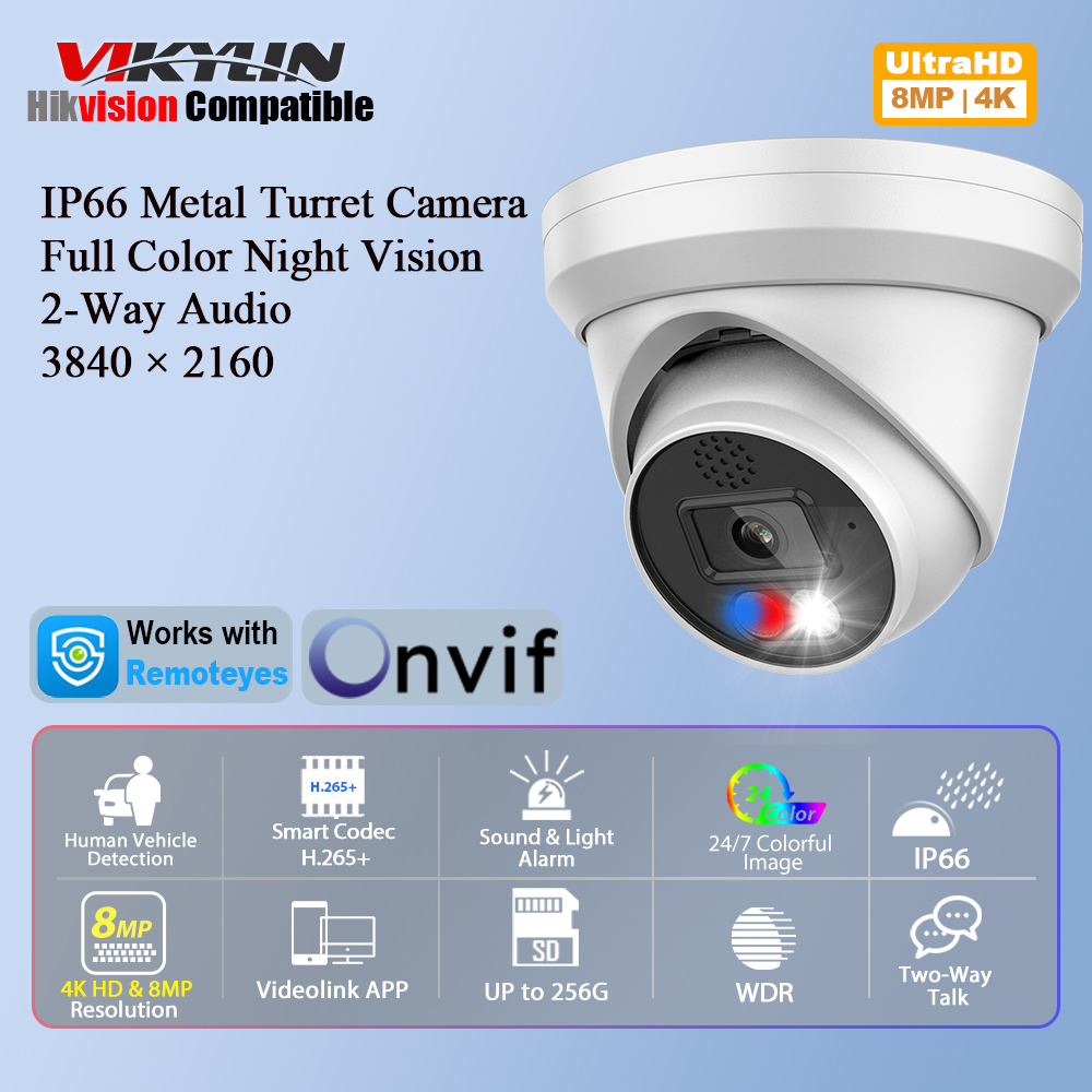 Vikylin 4K 8MP Alarm Full Colo - đánh giá và giá Outdoor Lighting Options