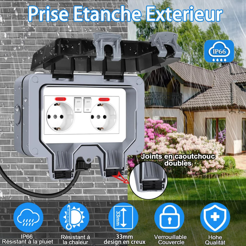European-Style Outdoor Socket  - đánh giá và giá Outdoor Lighting Wall Mount