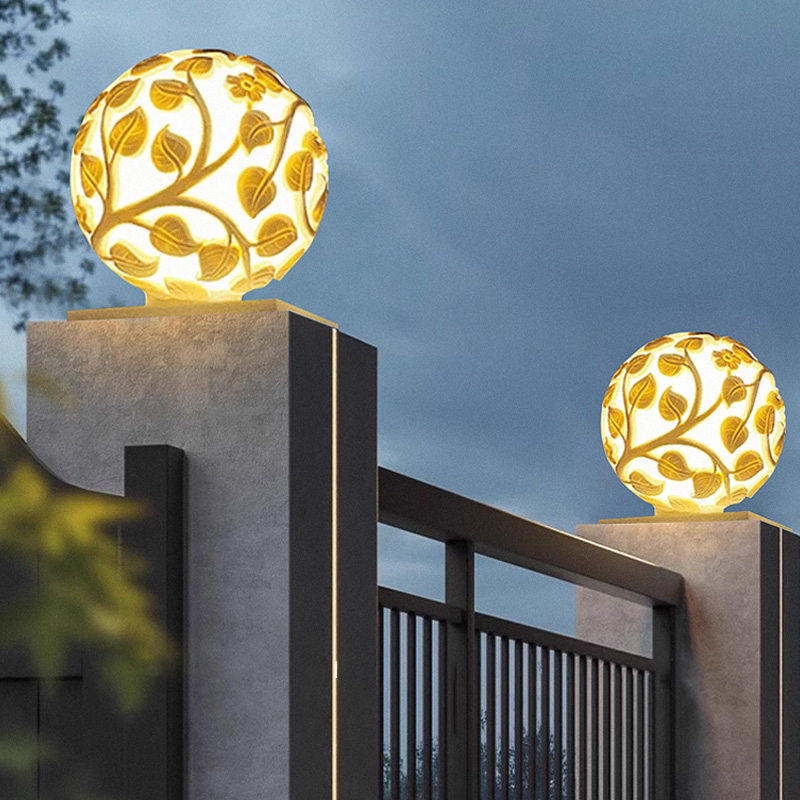 Outdoor column lights solar LE - đánh giá và giá Outdoor Lighting Decoration