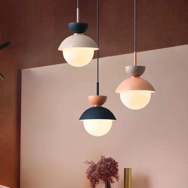Bắc Âu Màu Mặt Dây Đèn Macaron - đánh giá và giá Outdoor Lighting Pendant