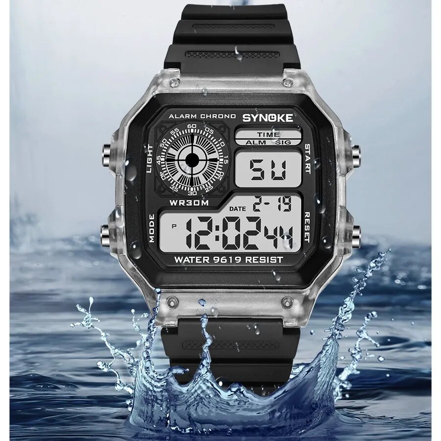 SYNOKE Digital Watches Men Spo - đánh giá và giá Outdoor Lighting Timer