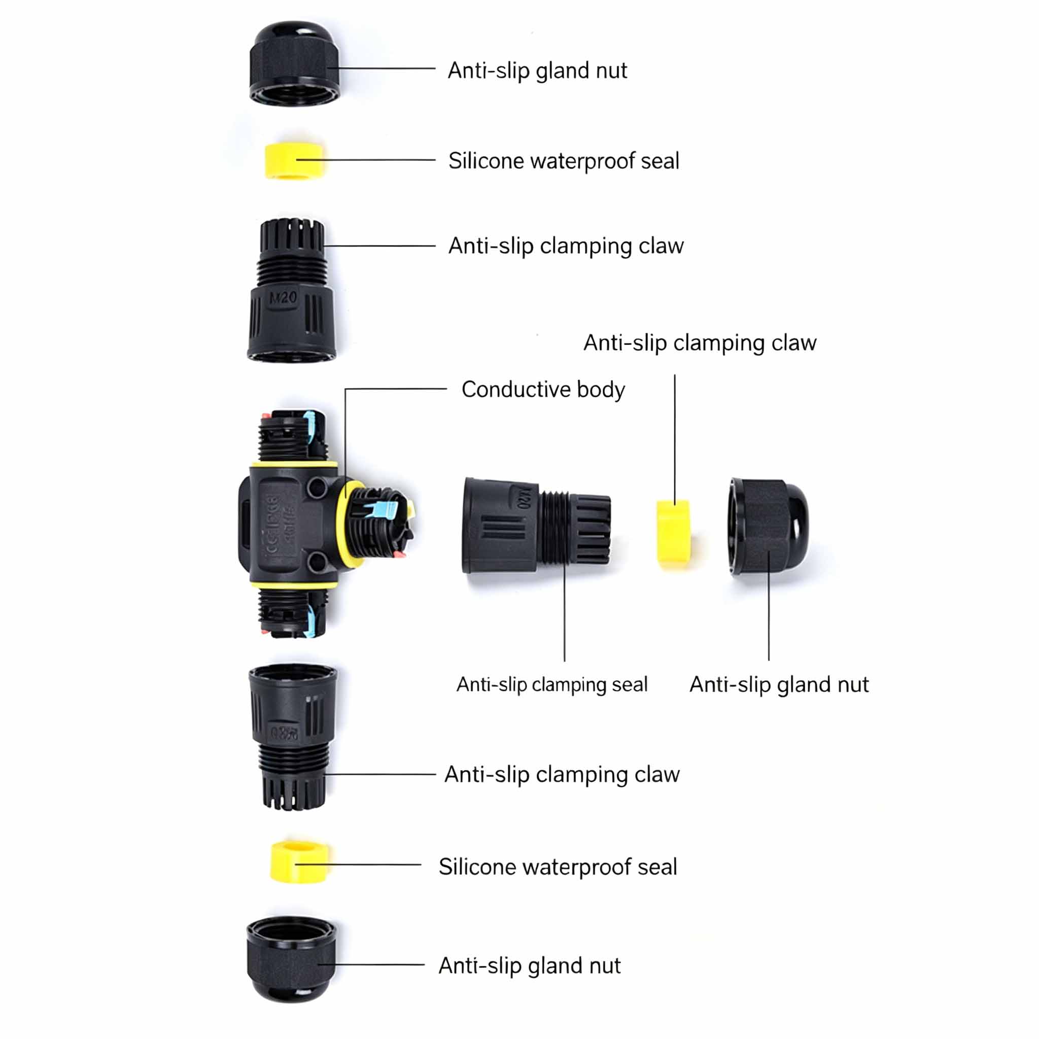 IP68 Waterproof T-Type Cable C - đánh giá và giá Outdoor Lighting Wire Connectors
