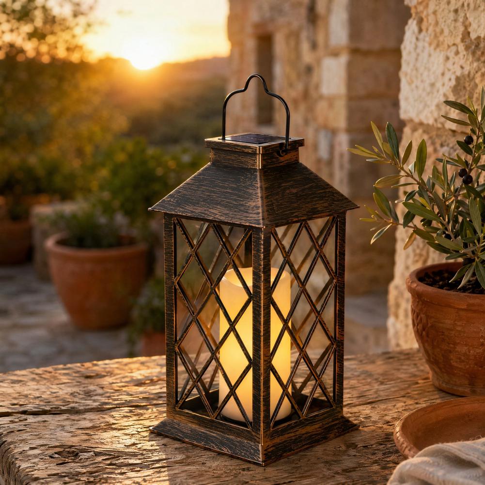 Retro Solar Lantern, Outdoor S - đánh giá và giá Outdoor Lighting Decoration