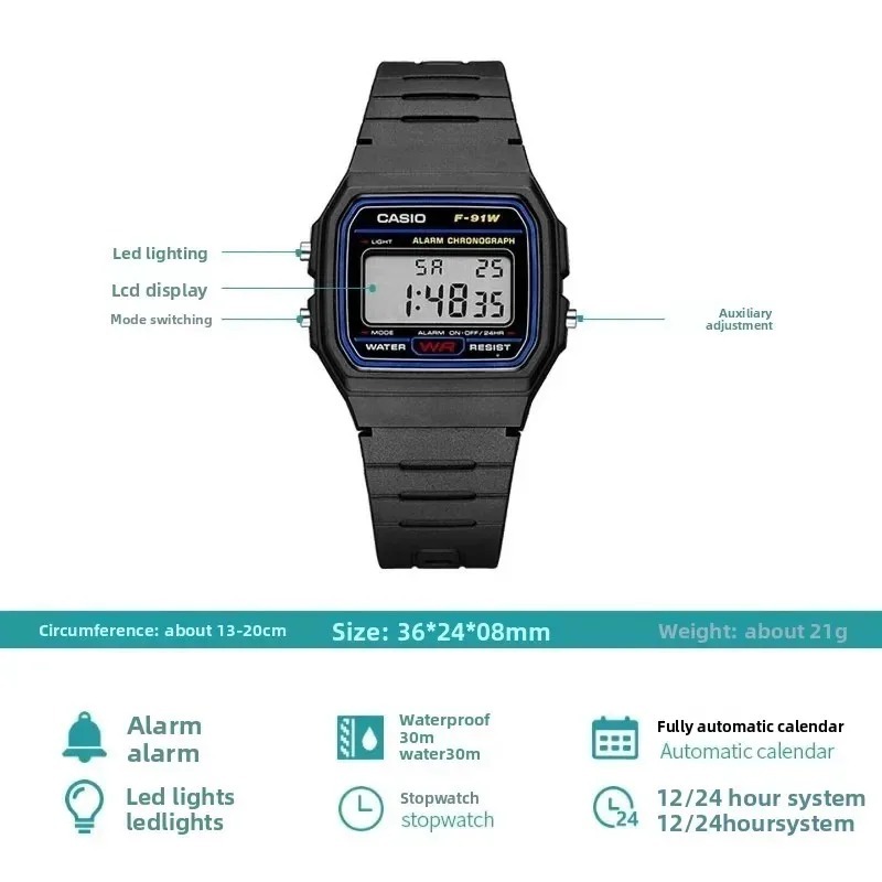 Casio F-91W-1 Fashion Retro Sm - đánh giá và giá Outdoor Lighting Timer