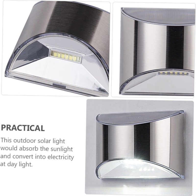 2Pcs Solar Garden Light Stainl - đánh giá và giá Outdoor Lighting Wall Mount