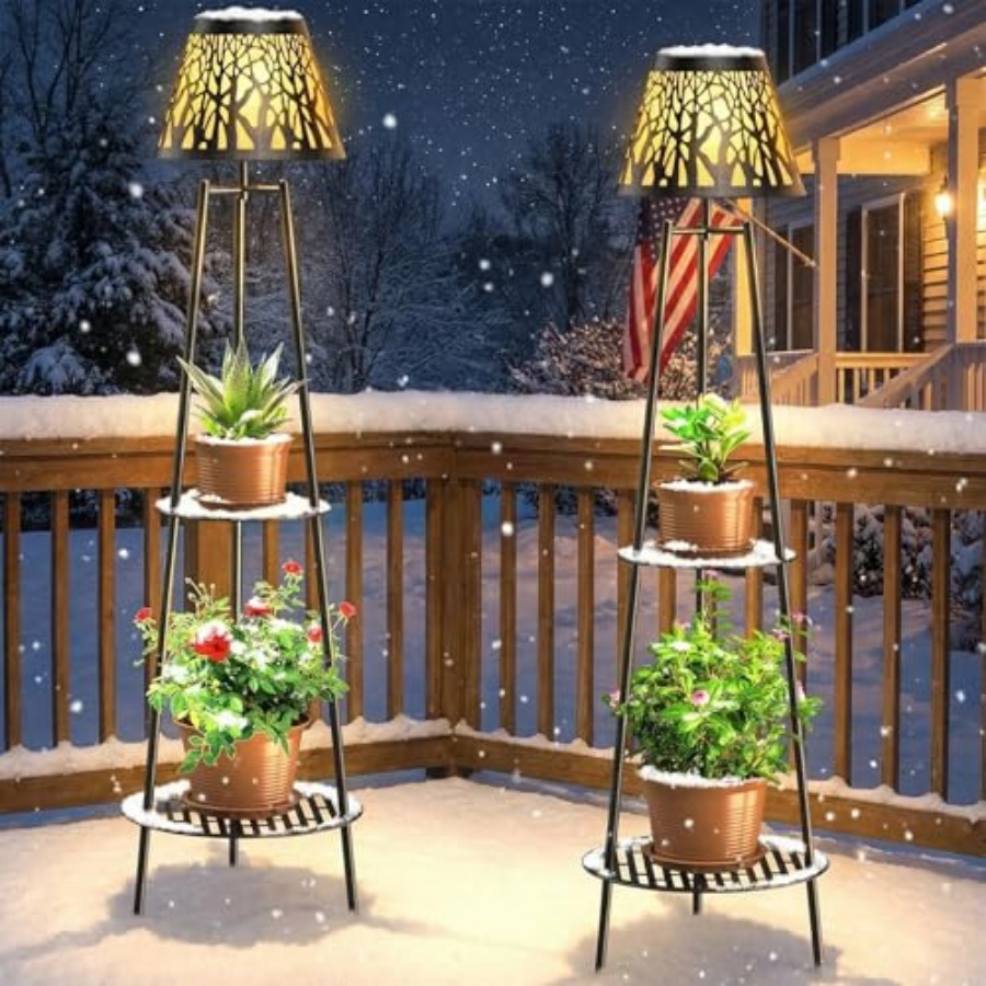 2 Pack Outdoor Solar Floor Lam - đánh giá và giá Outdoor Lighting Decoration