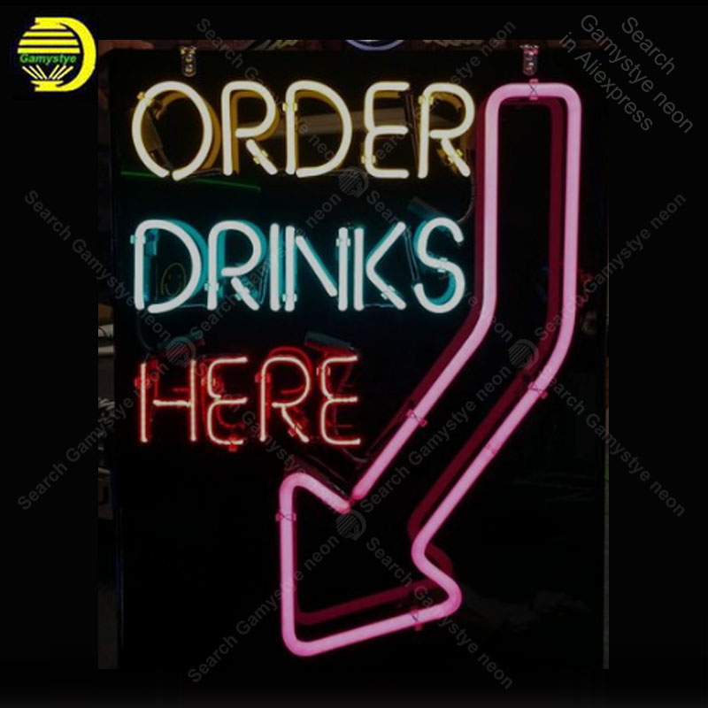 Neon Sign for Order Drink Here - đánh giá và giá Outdoor Lighting Expressions
