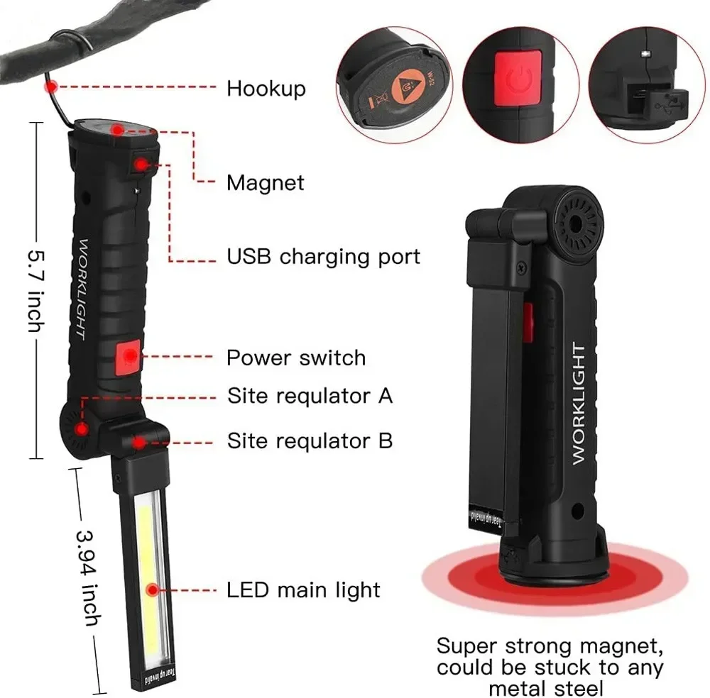 LED COB Flashlight USB Recharg - đánh giá và giá Outdoor Lighting Lumen